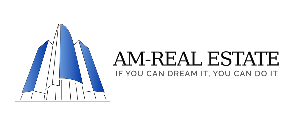 AM-Real Estate Logo - Immobiliendarlehensvermittlung, Immobilienmakler und Immobilienkauf